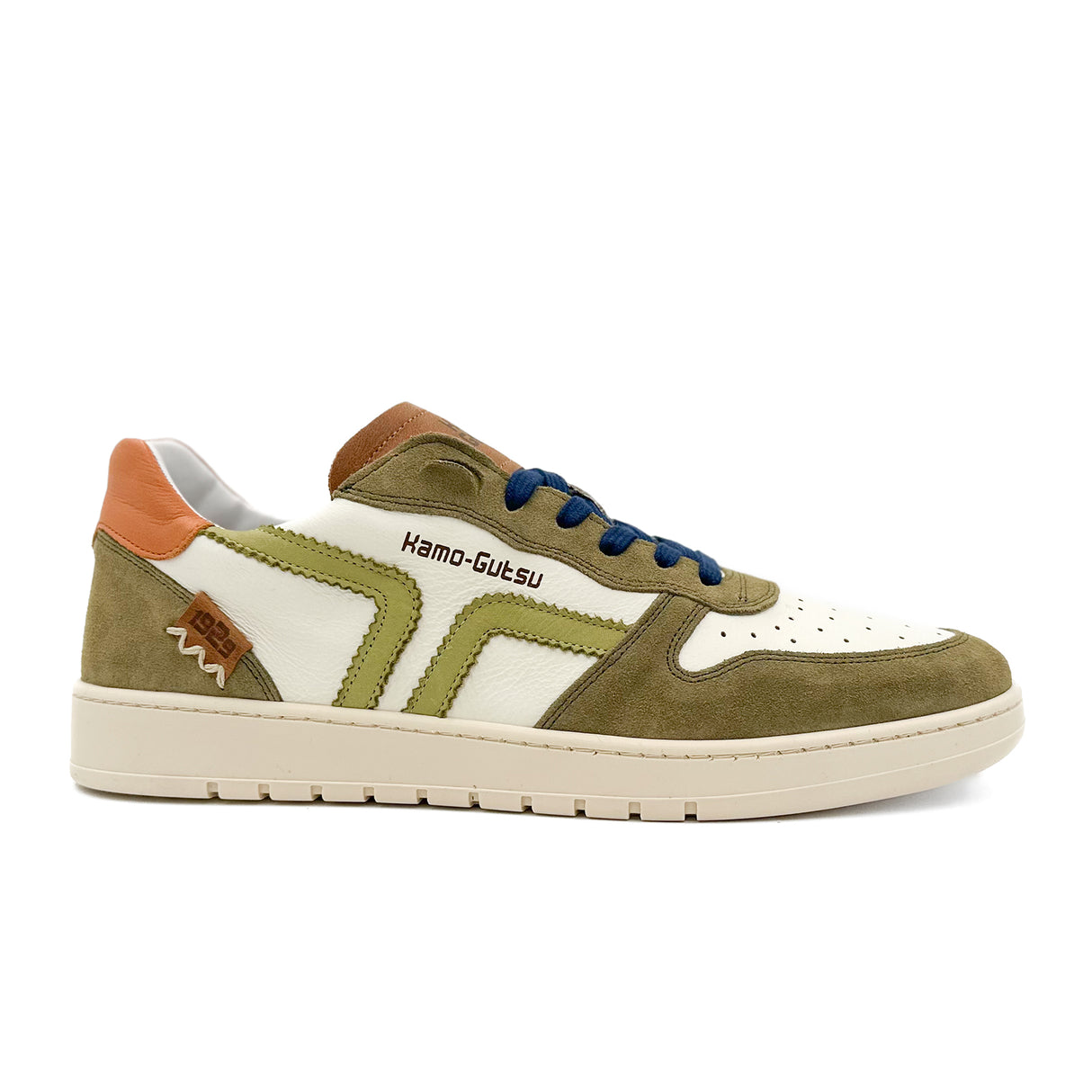 Kamo-Gutsu CAMPO 048 Sneaker (Men) - Khaki/White/Asparagus Athletic - Casual - Lace Up - The Heel Shoe Fitters
