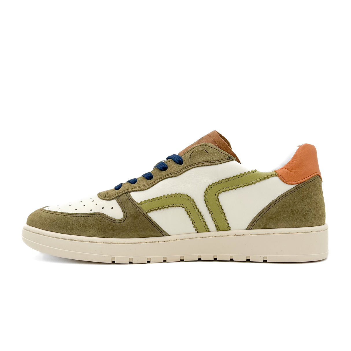 Kamo-Gutsu CAMPO 048 Sneaker (Men) - Khaki/White/Asparagus Athletic - Casual - Lace Up - The Heel Shoe Fitters