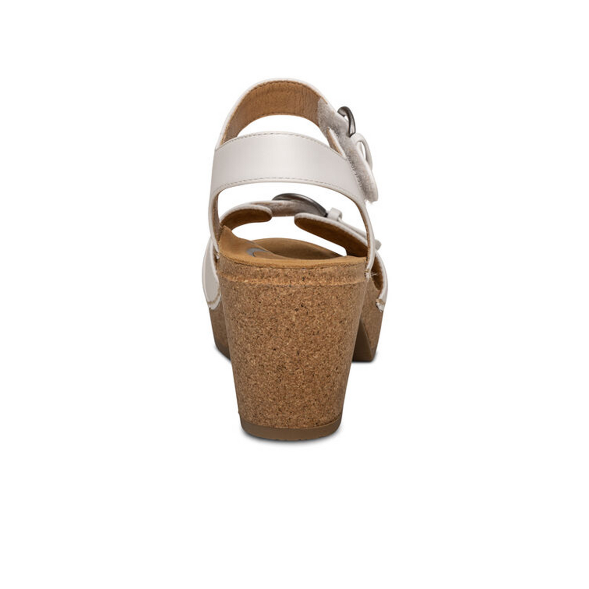 Aetrex Tory Heeled Sandal (Women) - White Sandal - Heel/Wedge - The Heel Shoe Fitters