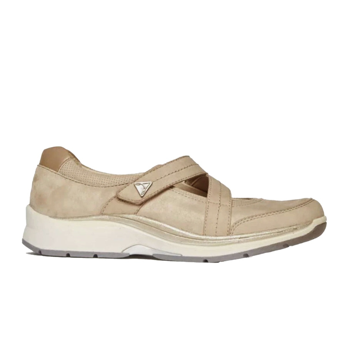Aravon Pyper Strap Mary Jane (Women) - Taupe Dress-Casual - Mary Janes - The Heel Shoe Fitters