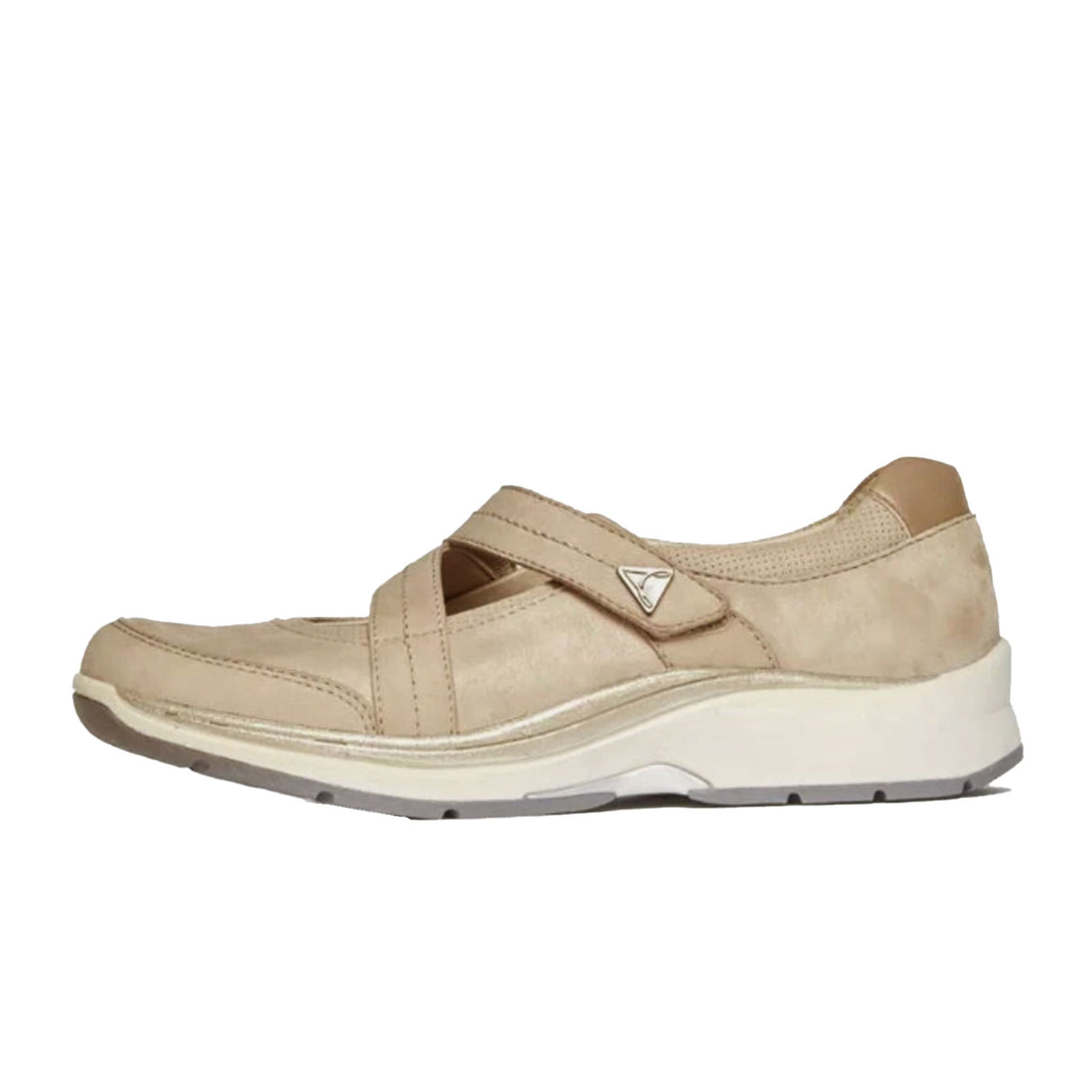 Aravon Pyper Strap Mary Jane (Women) - Taupe Dress-Casual - Mary Janes - The Heel Shoe Fitters