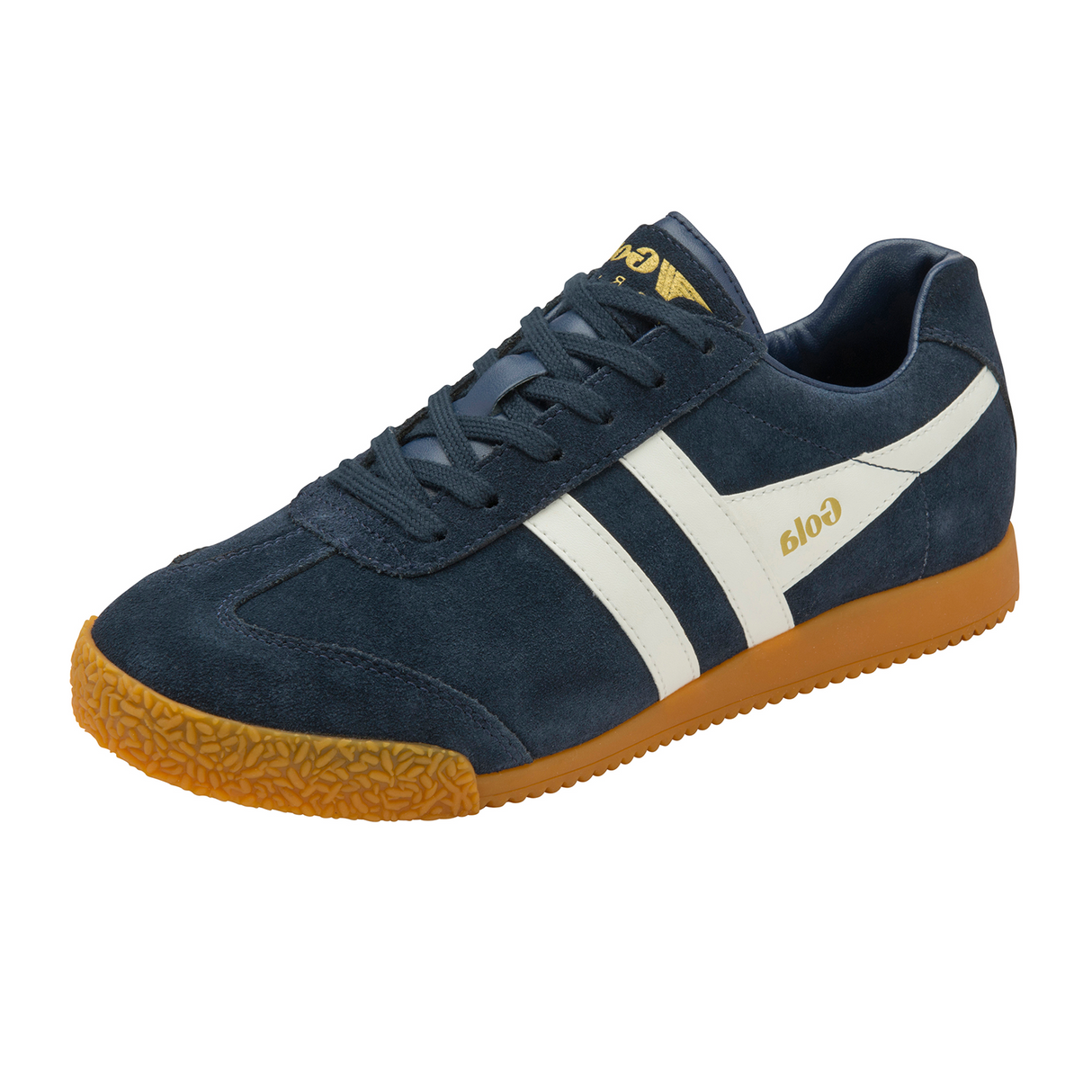 Gola Harrier Sneaker (Women) - Navy/White Suede Athletic - Casual - Lace Up - The Heel Shoe Fitters