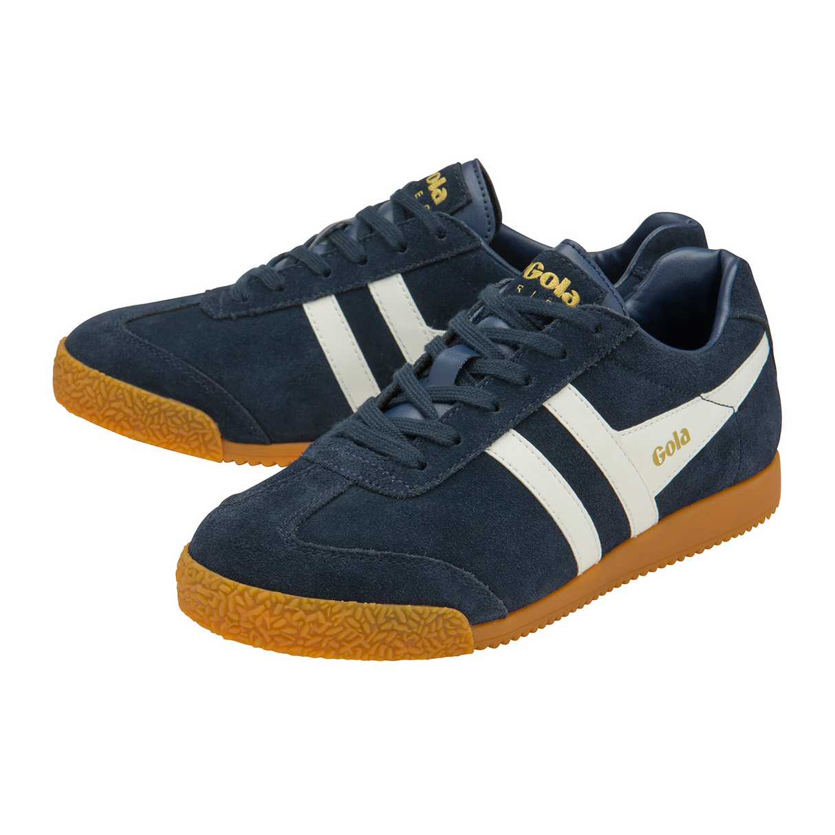 Gola Harrier Sneaker (Women) - Navy/White Suede Athletic - Casual - Lace Up - The Heel Shoe Fitters
