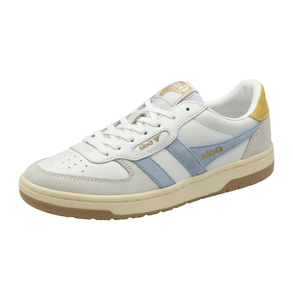 Gola Hawk Sneaker (Women) - White/Air/Pollen Athletic - Casual - Lace Up - The Heel Shoe Fitters