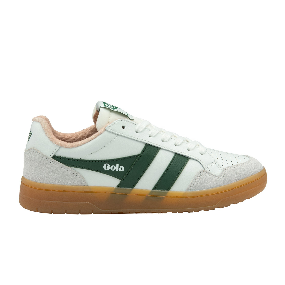 Gola Eagle '86 Sneaker (Women) - White/Evergreen/Rose/Gum Athletic - Casual - Lace Up - The Heel Shoe Fitters