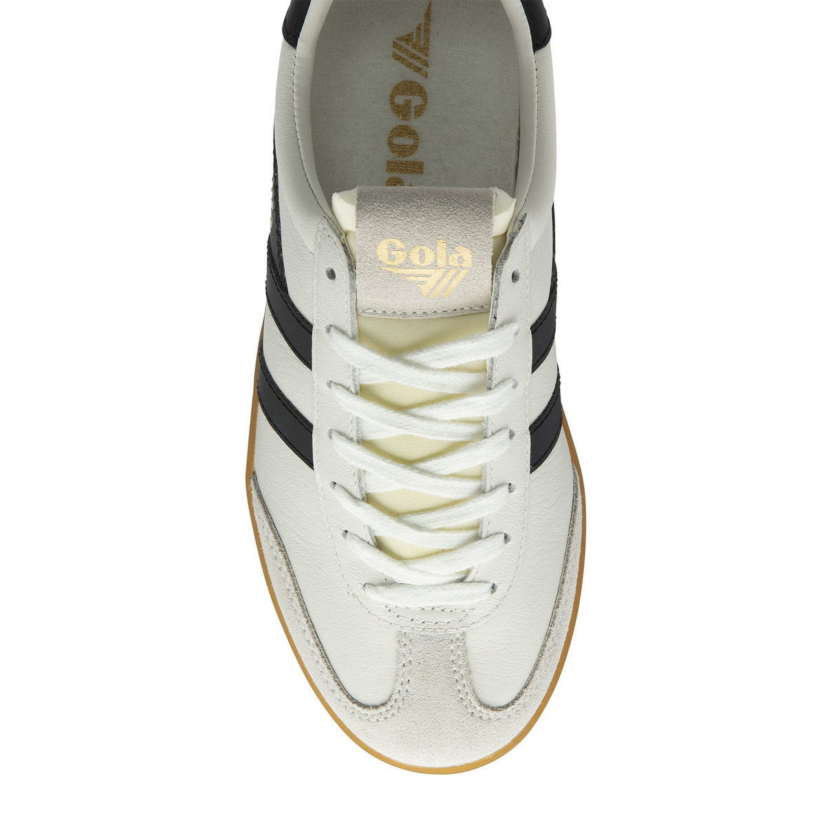Gola Cyclone Leather Sneaker (Women) - White/Black/Gum Athletic - Casual - Lace Up - The Heel Shoe Fitters
