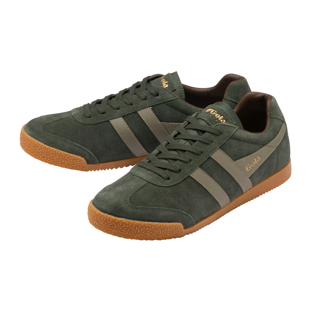 Gola Harrier Sneaker (Men) - Dark Khaki/Rhino/Otter Athletic - Casual - Lace Up - The Heel Shoe Fitters