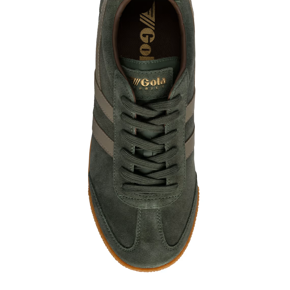 Gola Harrier Sneaker (Men) - Dark Khaki/Rhino/Otter Athletic - Casual - Lace Up - The Heel Shoe Fitters