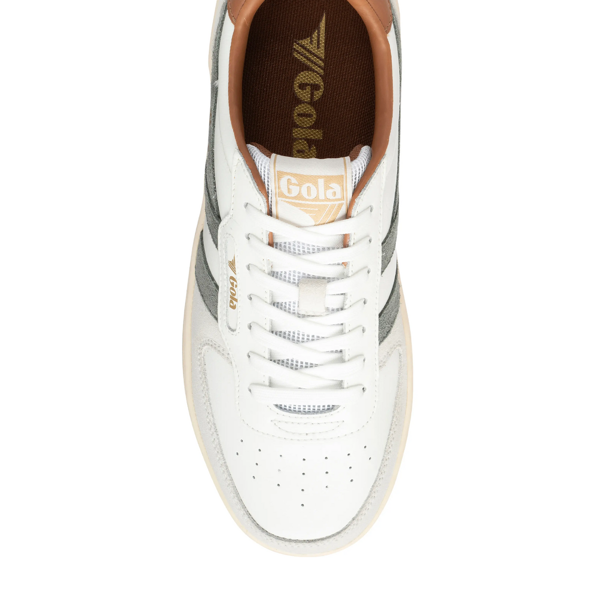 Gola Hawk Sneaker (Men) - White/Conifer/Umber Athletic - Casual - Lace Up - The Heel Shoe Fitters
