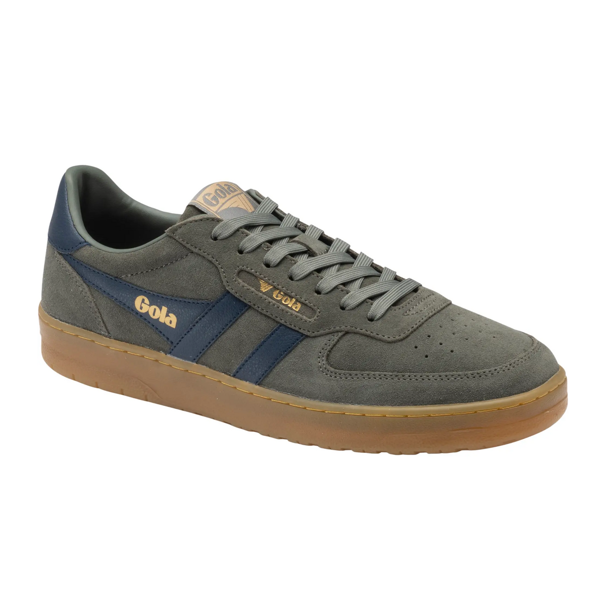 Gola Hawk Suede '86 Sneaker (Men) - Conifer/Navy/Gum Athletic - Casual - Lace Up - The Heel Shoe Fitters