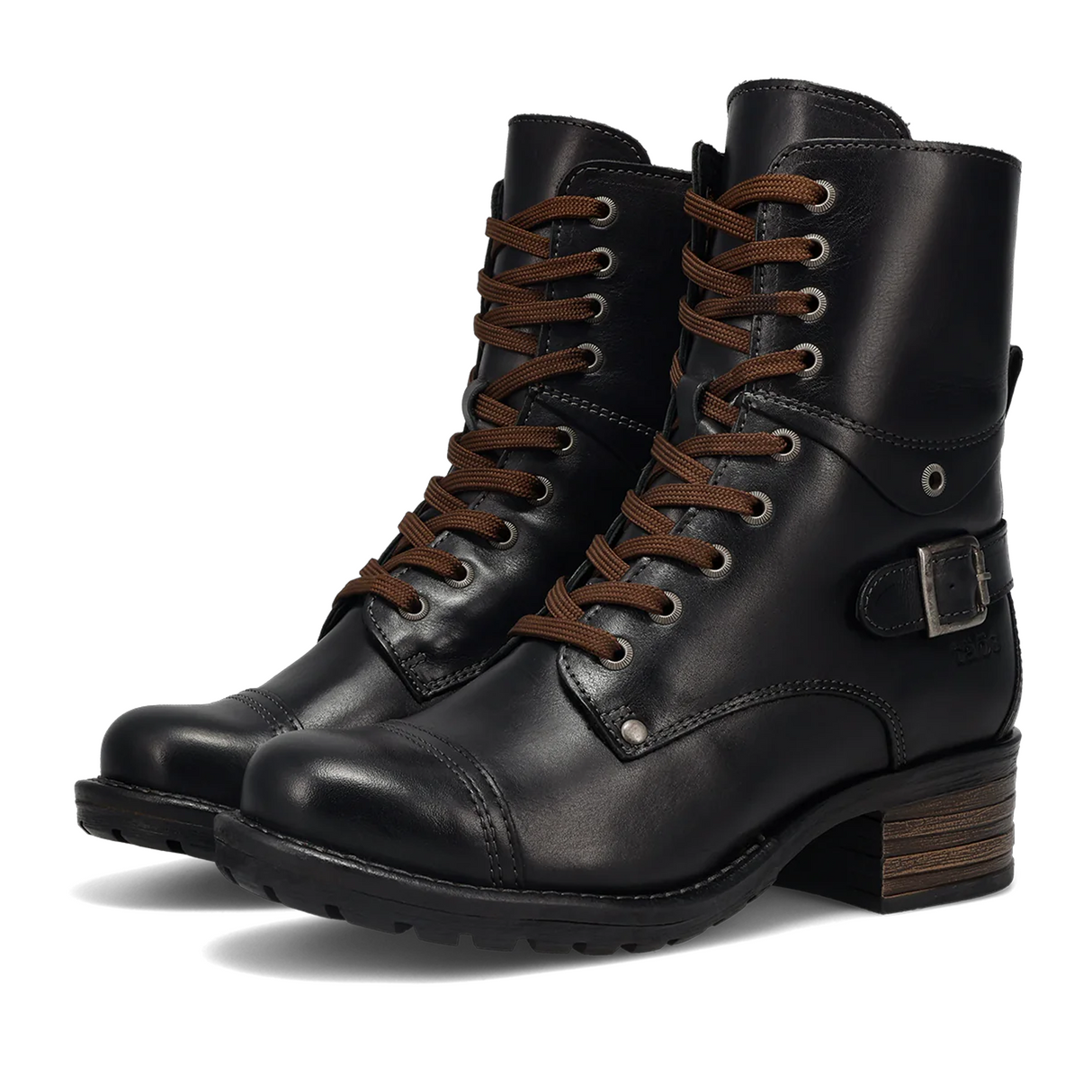 Taos Crave Lace Up Mid Boot (Women) - Classic Black Boots - Casual - Mid - The Heel Shoe Fitters