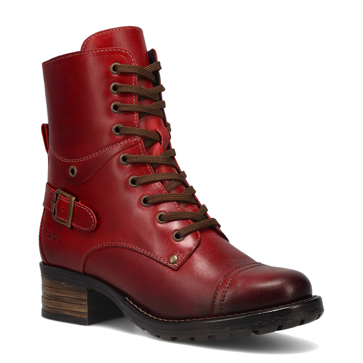 Taos Crave Lace Up Mid Boot (Women) - Classic Red Boots - Casual - Mid - The Heel Shoe Fitters