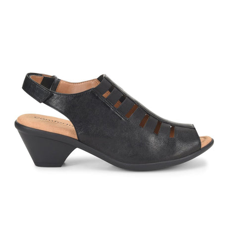 Comfortiva Faye Sandal (Women) - Black Sandals - Heel/Wedge - The Heel Shoe Fitters
