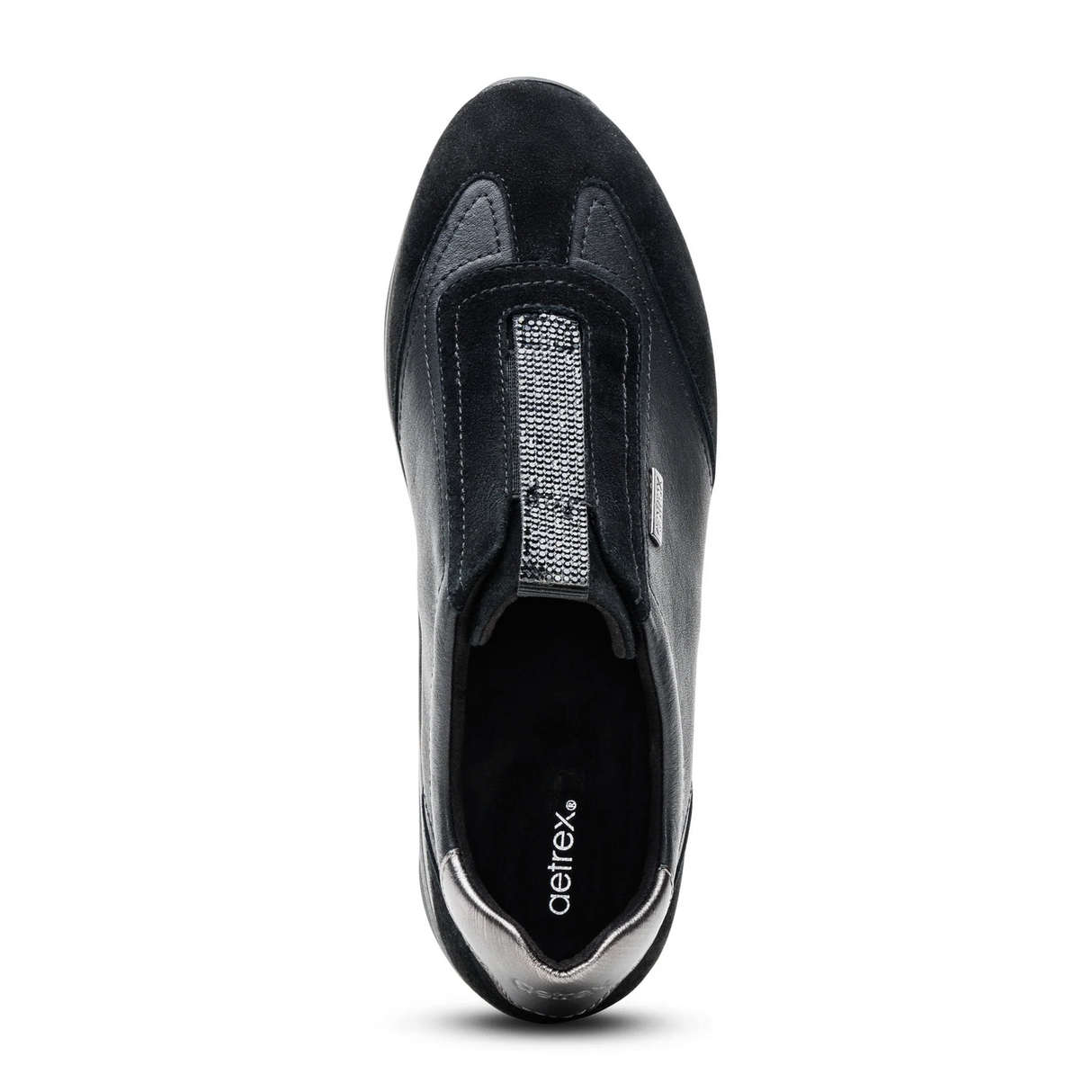 Aetrex Megan Sneaker (Women) - Black Athletic - Casual - Slip On - The Heel Shoe Fitters