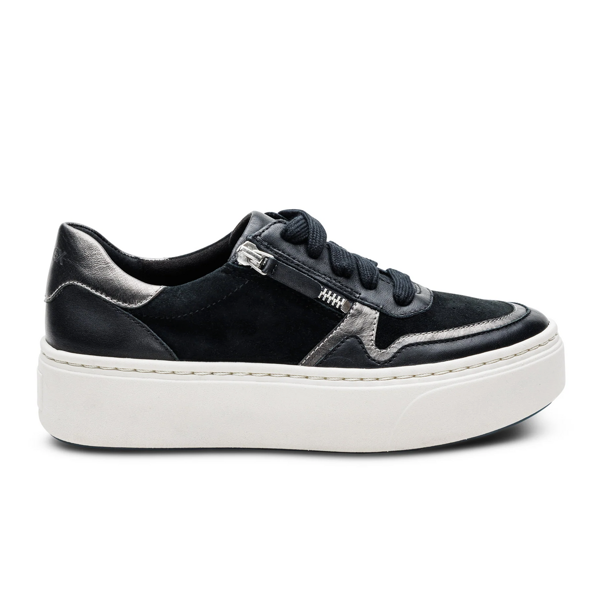 Aetrex Leigh Sneaker (Women) - Black Athletic - Casual - Lace Up - The Heel Shoe Fitters