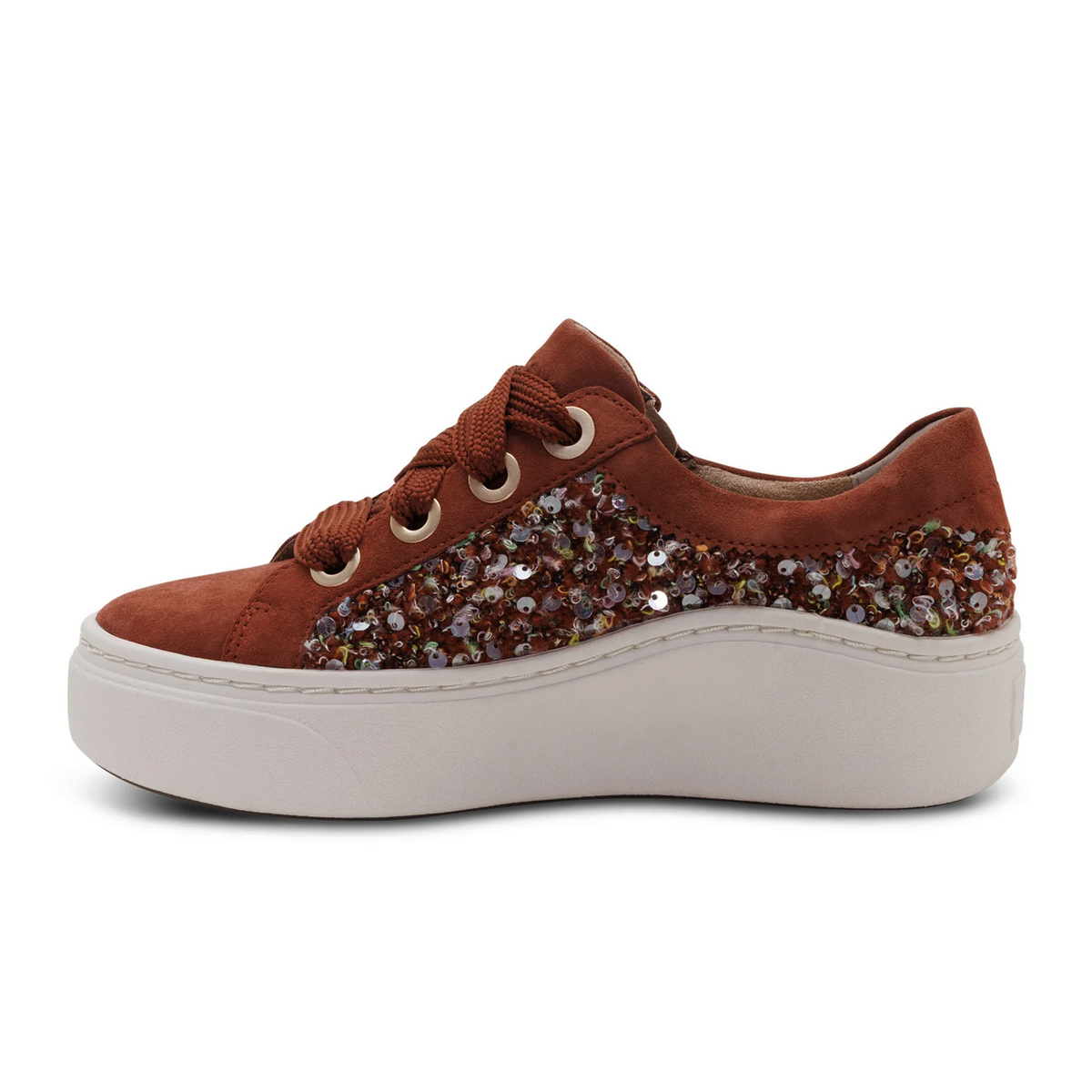 Aetrex Aubrey Platform Sneaker (Women) - Russet Knit
