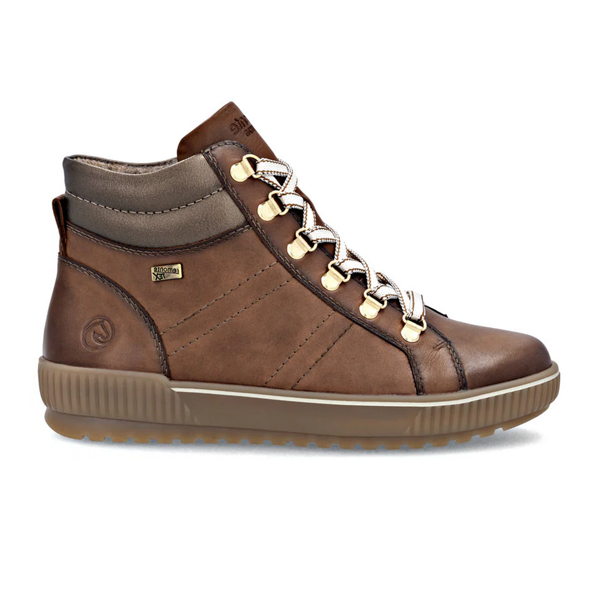 Remonte D0781 Maditta Sneaker Boot (Women) - Muskat/Bronze Athletic - Casual - Lace Up - The Heel Shoe Fitters
