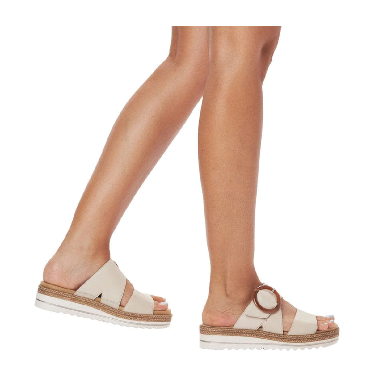 Remonte Jocelyn D0Q51-80 Slide Sandal (Women) - Kreide/Pebble Sandal - Slide - The Heel Shoe Fitters
