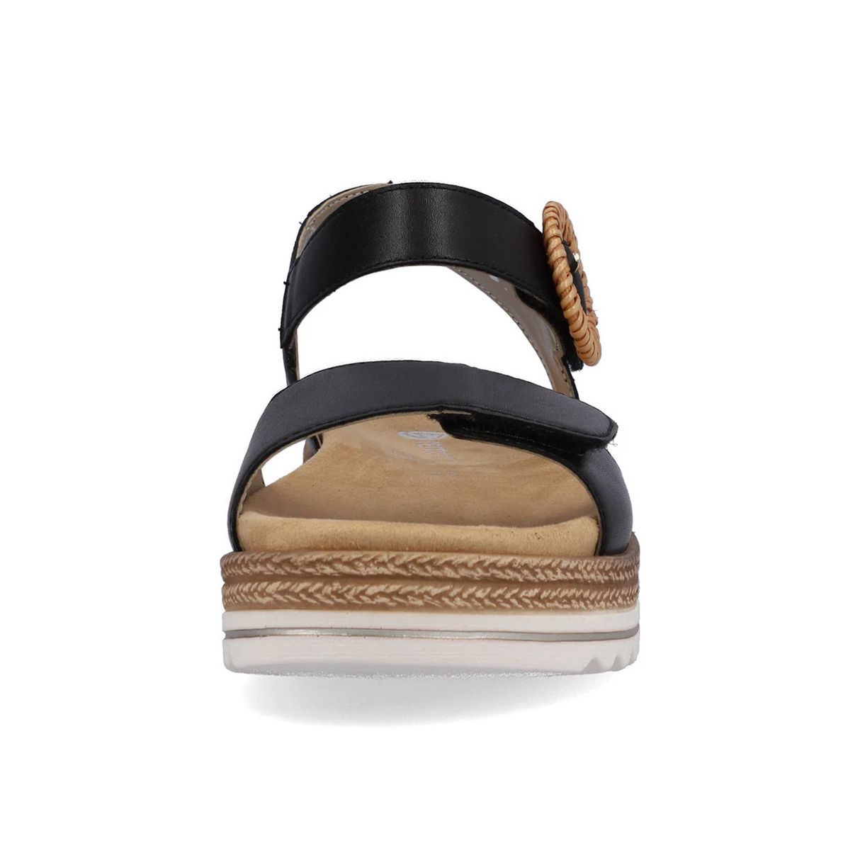 Remonte Jocelyn D0Q52 Flatform Backstrap Sandal (Women) - Black Sandal - Backstrap - The Heel Shoe Fitters