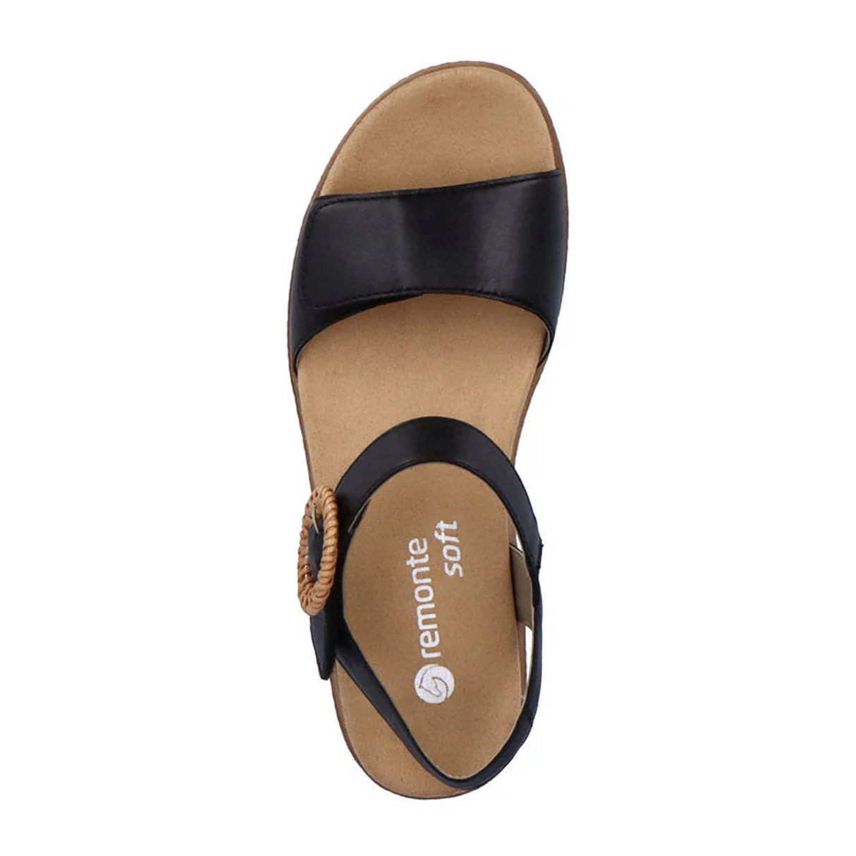 Remonte Jocelyn D0Q52 Flatform Backstrap Sandal (Women) - Black Sandal - Backstrap - The Heel Shoe Fitters