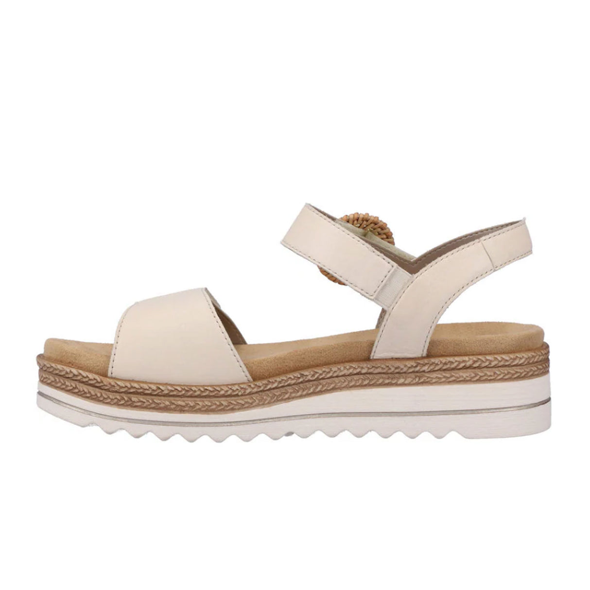 Remonte Jocelyn D0Q52 Flatform Backstrap Sandal (Women) - Porzellan Sandal - Backstrap - The Heel Shoe Fitters