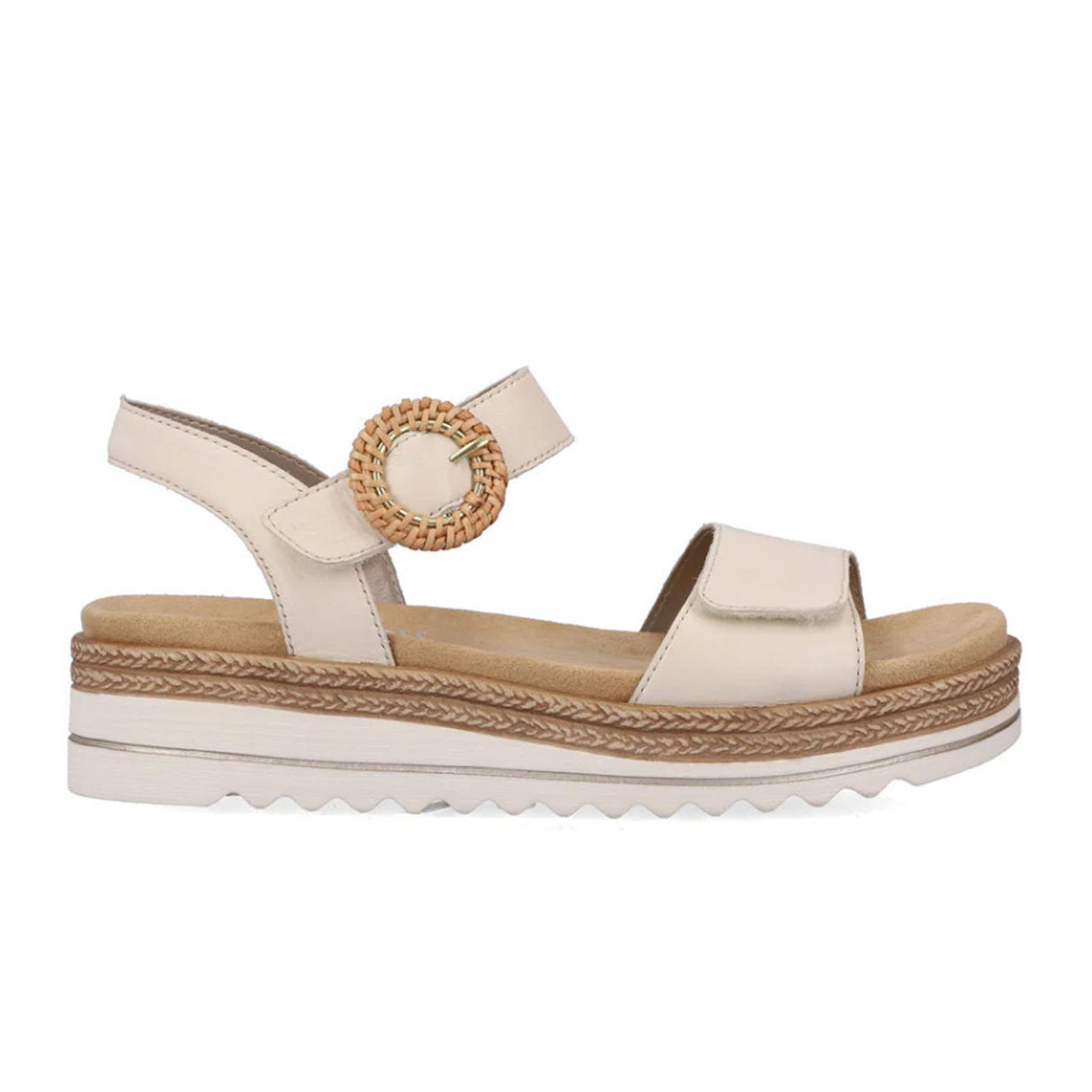 Remonte Jocelyn D0Q52 Flatform Backstrap Sandal (Women) - Porzellan Sandal - Backstrap - The Heel Shoe Fitters