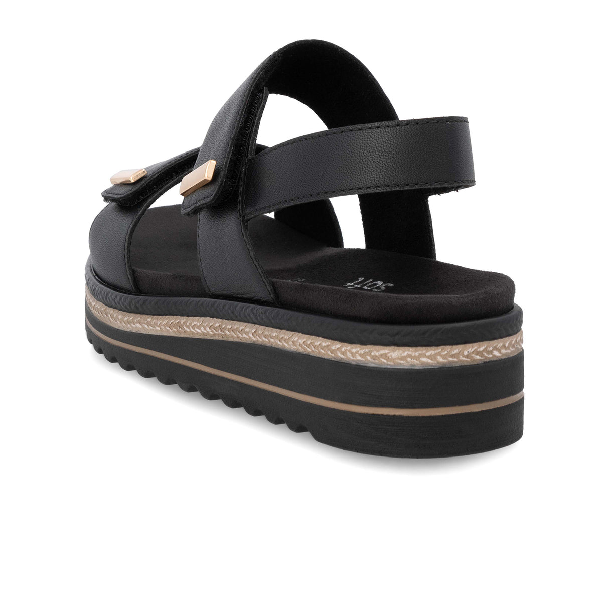Remonte Jocelyn D0Q59 Wedge Sandal (Women) - Black Sandal - Backstrap - The Heel Shoe Fitters