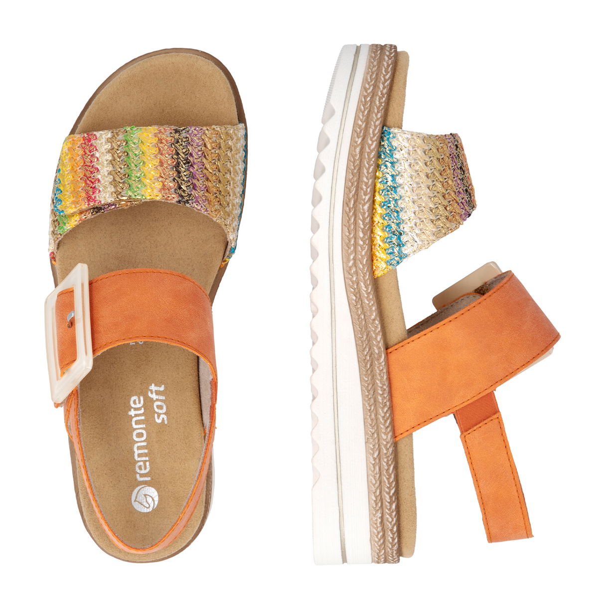 Remonte Jocelyn 62 Backstrap Sandal (Women) - Orange Sandal - Backstrap - The Heel Shoe Fitters