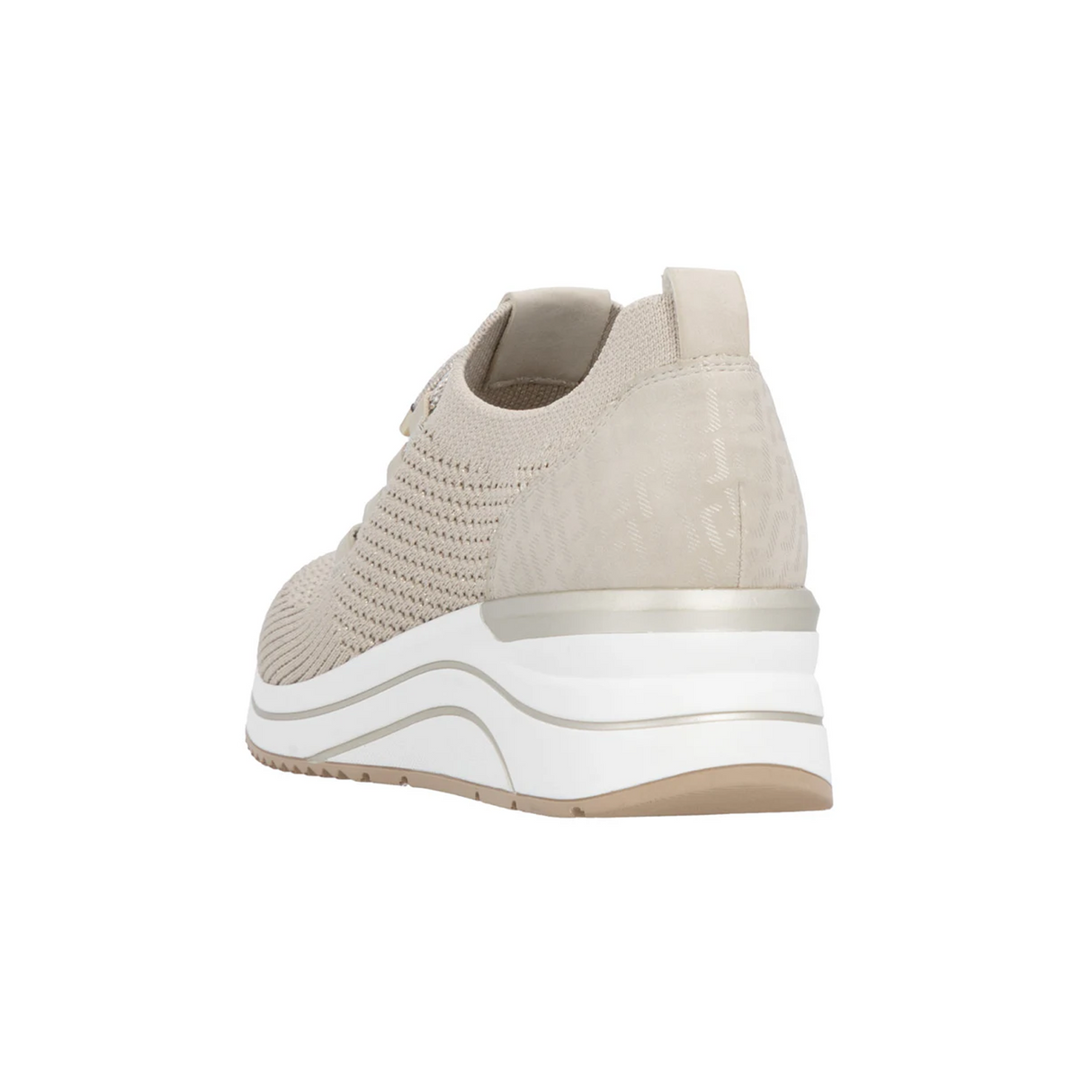 Remonte Eleni 18 Sneaker (Women) - Tan Knit Athletic - Casual - Lace Up - The Heel Shoe Fitters