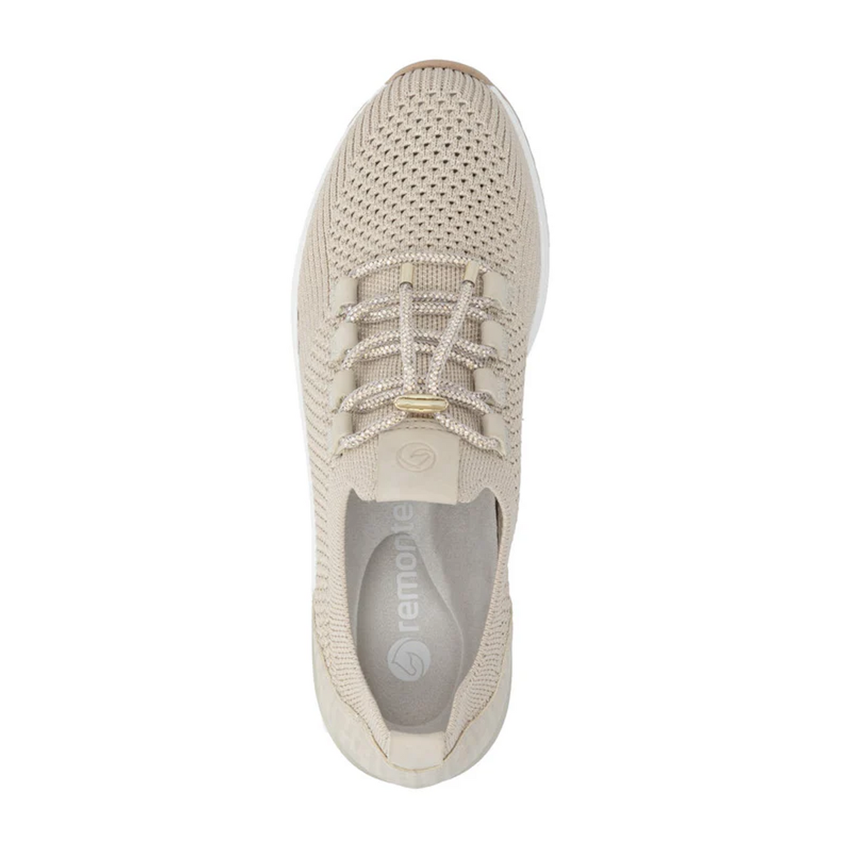 Remonte Eleni 18 Sneaker (Women) - Tan Knit Athletic - Casual - Lace Up - The Heel Shoe Fitters