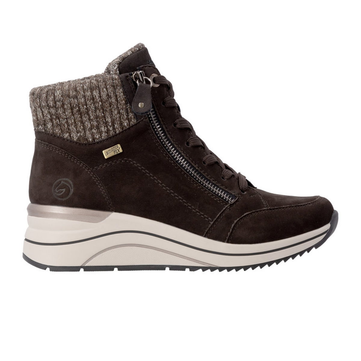 Remonte Eleni 77 Sneaker Boot (Women) - Cigarre/Ginger Athletic - Casual - Lace Up - The Heel Shoe Fitters