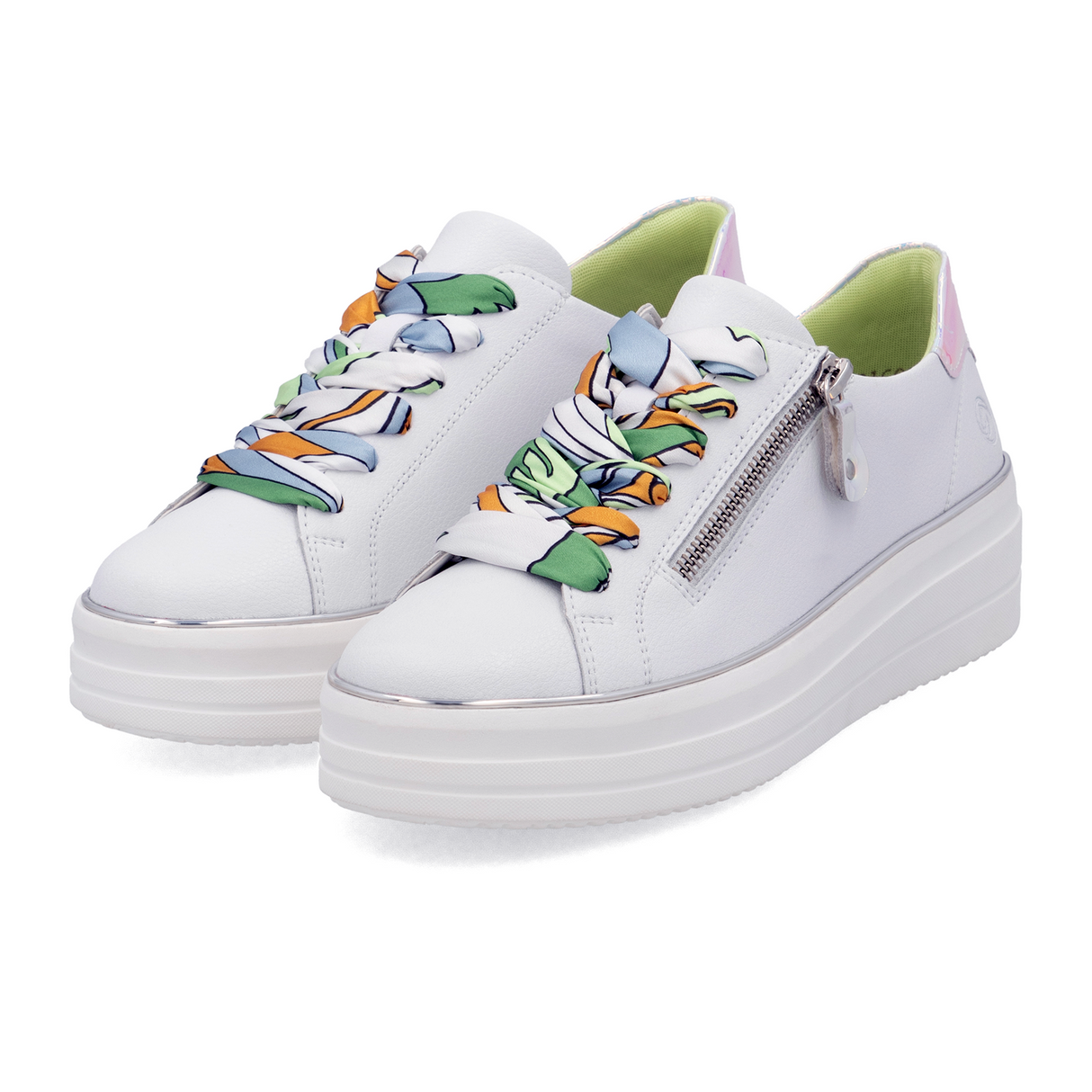 Remonte Julika 06 Sneaker (Women) - Weiss/Silber Multi Athletic - Casual - Lace Up - The Heel Shoe Fitters