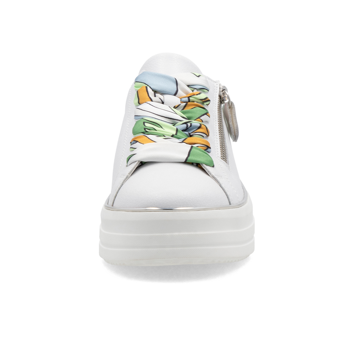 Remonte Julika 06 Sneaker (Women) - Weiss/Silber Multi Athletic - Casual - Lace Up - The Heel Shoe Fitters