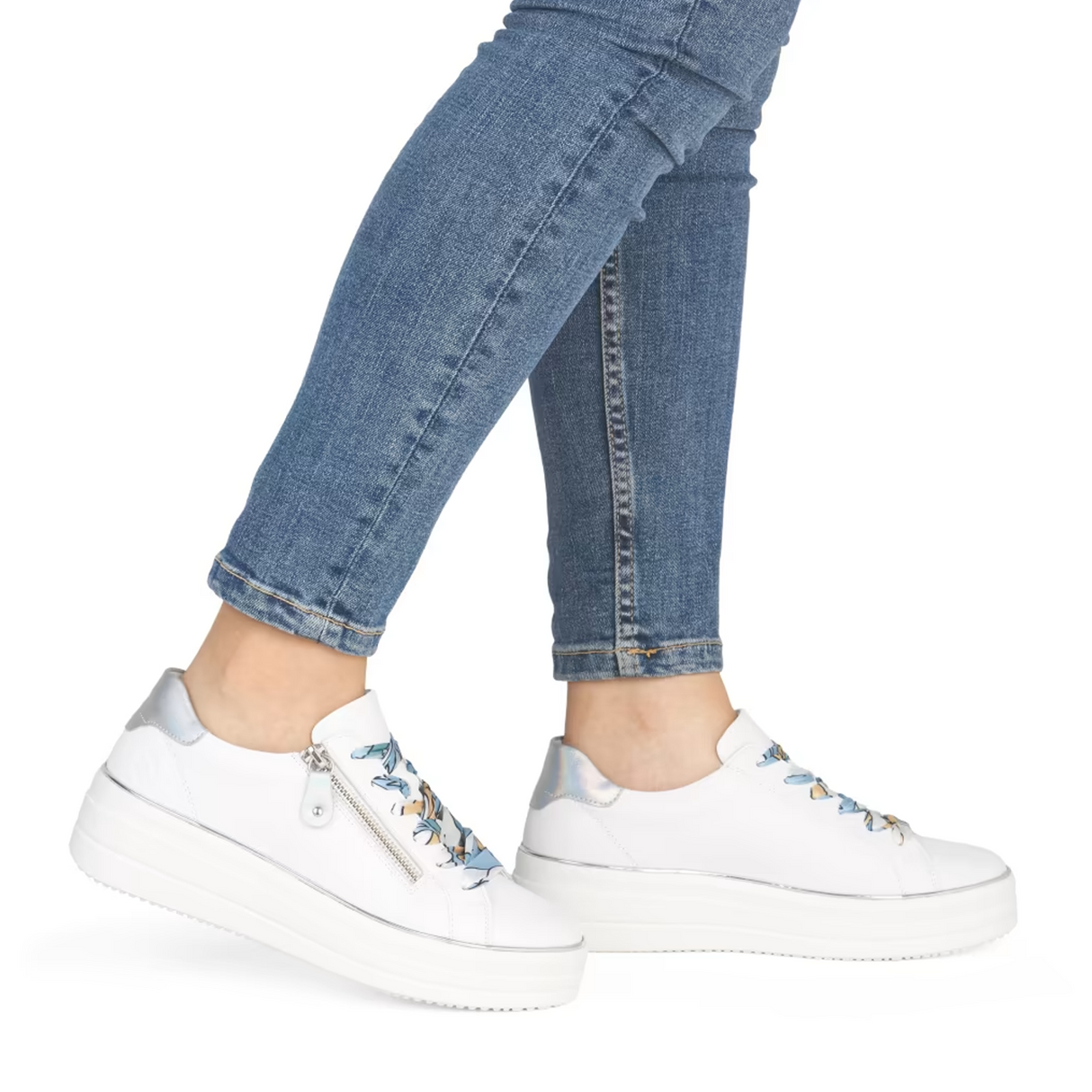 Remonte Julika 06 Sneaker (Women) - White Athletic - Casual - Lace Up - The Heel Shoe Fitters