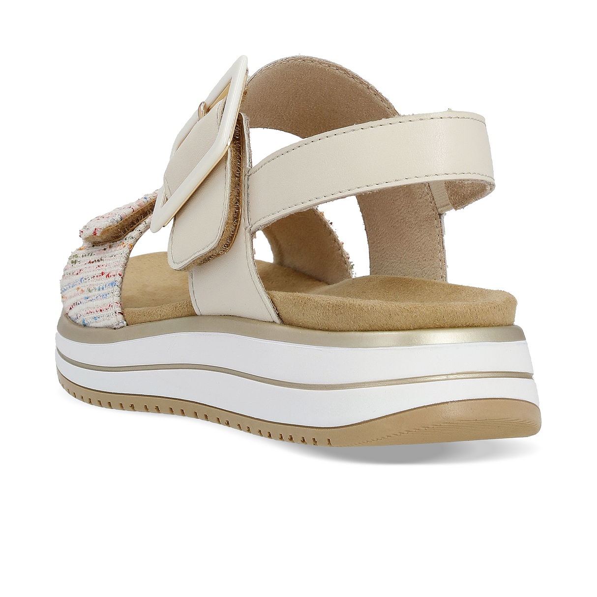 Remonte Jocelyn D1J53 Backstrap Sandal (Women) - Weiss Multi/Porzellan Carpino Sandal - Backstrap - The Heel Shoe Fitters
