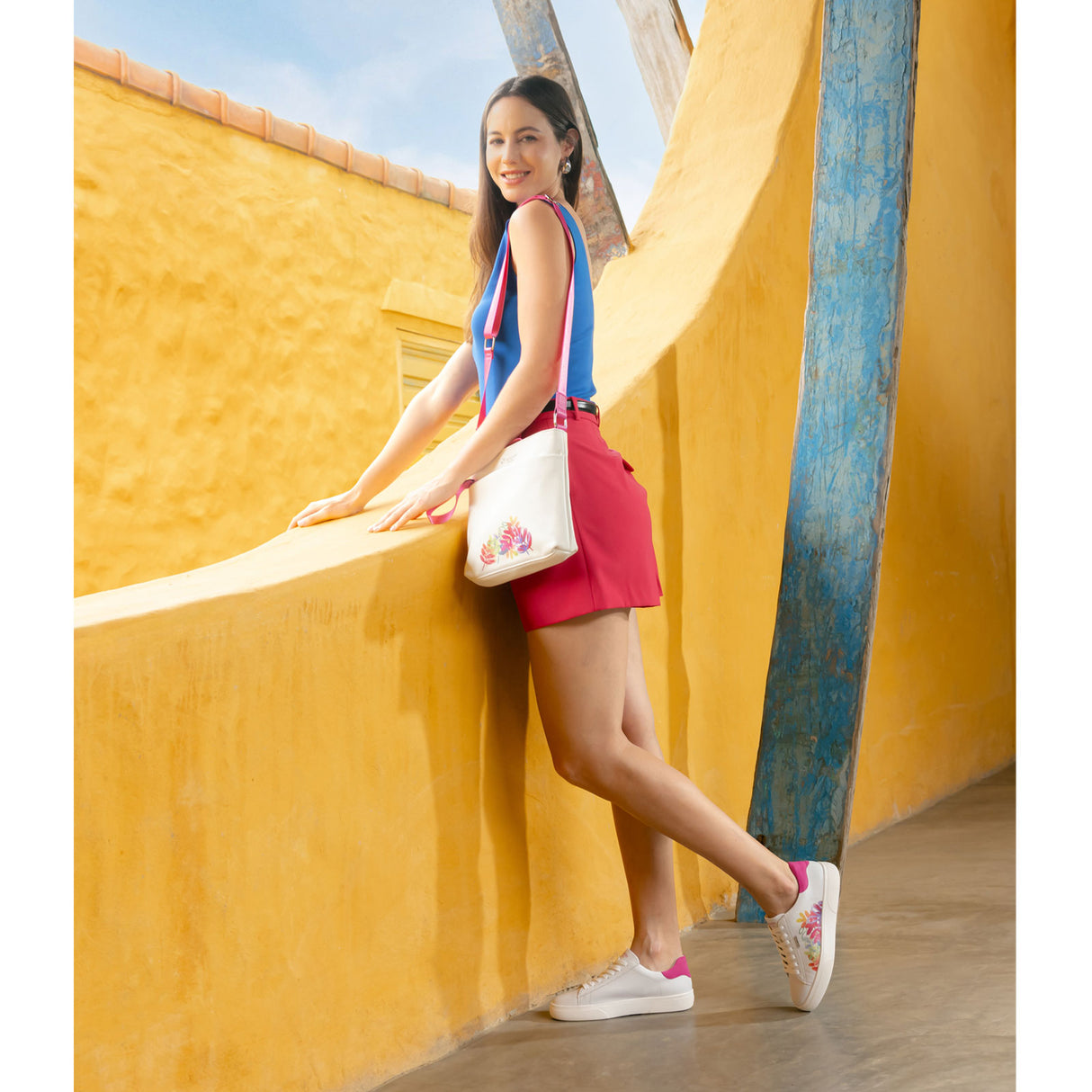 Remonte Shawna D2J00 Sneaker (Women) - Weiss/Magenta/Rock Athletic - Casual - Lace Up - The Heel Shoe Fitters