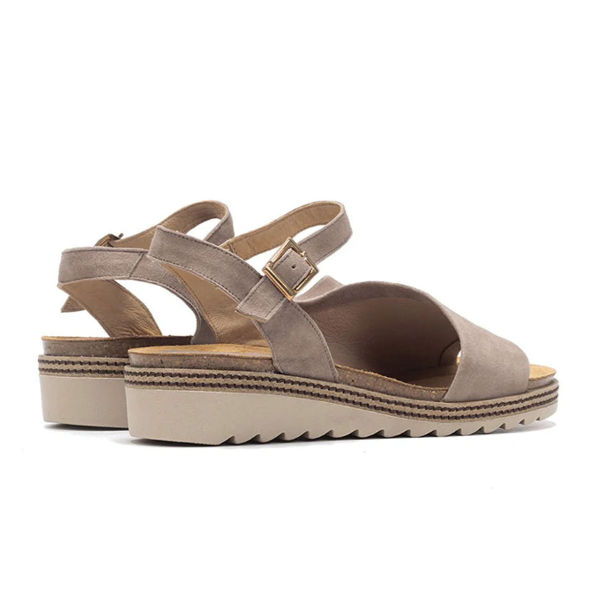 Dorking Espe D8540 Backstrap Sandal (Women) - Taupe Suede Sandal - Backstrap - The Heel Shoe Fitters
