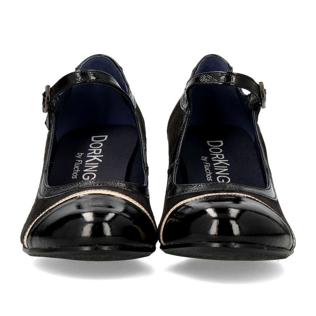 Dorking Rodin D8669 Heeled Mary Jane (Women) - Carcas/Napla/Suga Negro Dress-Casual - Heels - The Heel Shoe Fitters