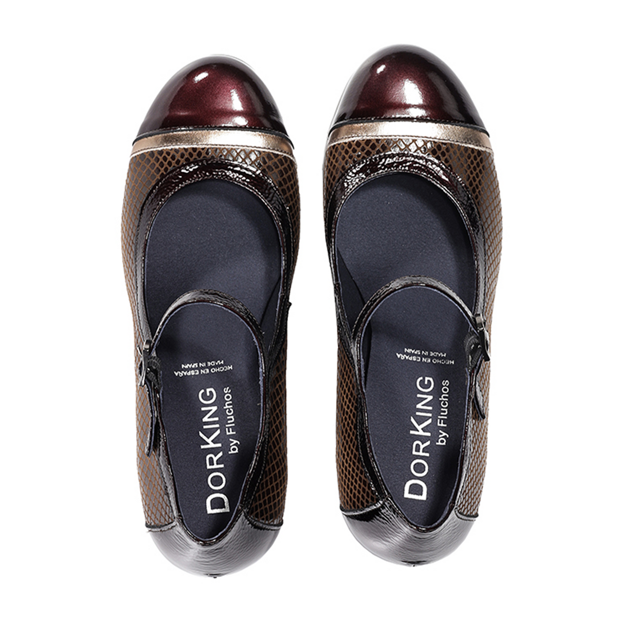 Dorking Rodin D8669 Mary Jane Heel (Women) - Lami Tabaco/Burdeos