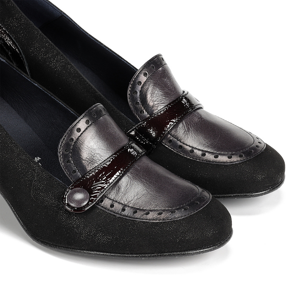 Dorking Dacy D9614 Heeled Loafer (Women) - Platini/Alias/Naplack Negro