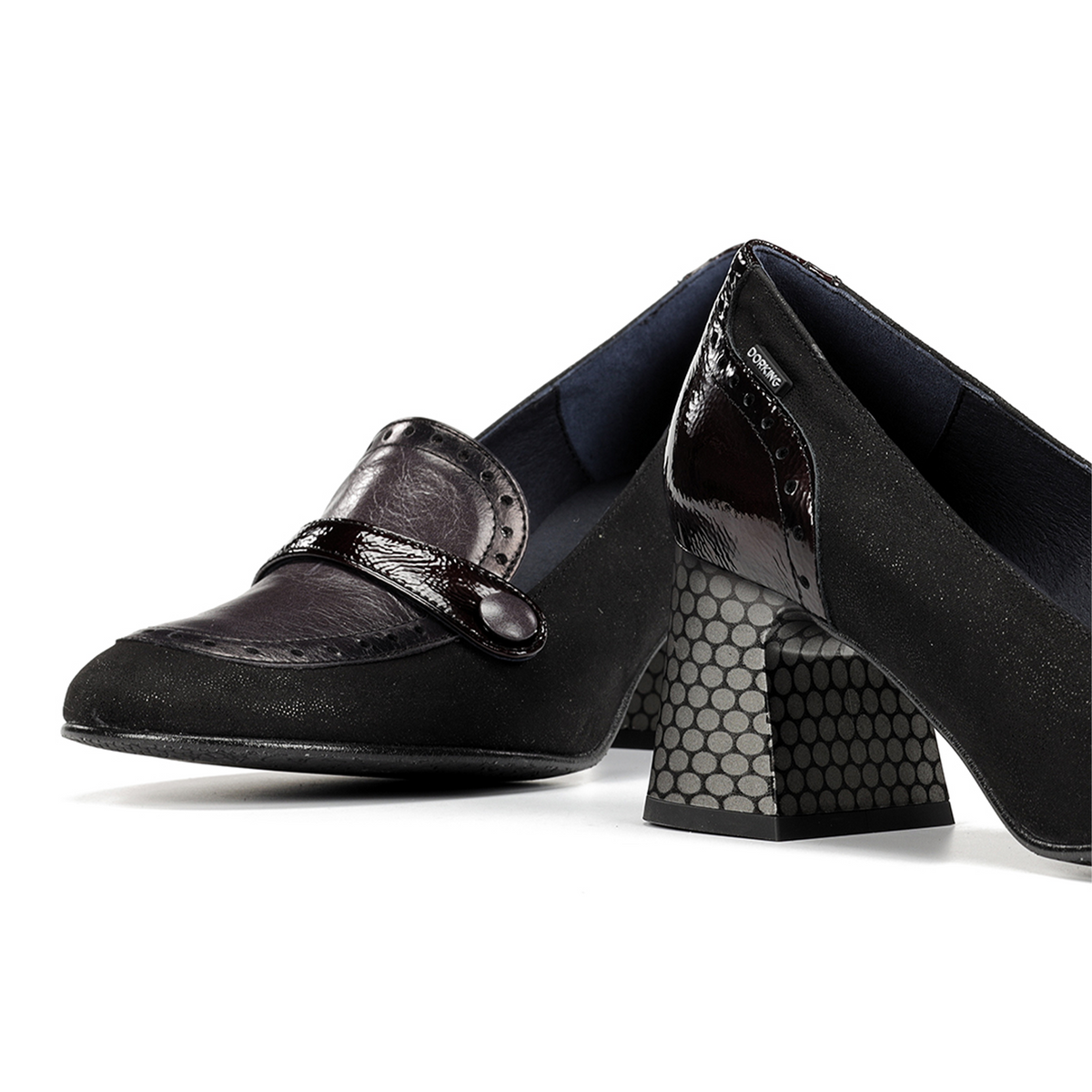 Dorking Dacy D9614 Heeled Loafer (Women) - Platini/Alias/Naplack Negro