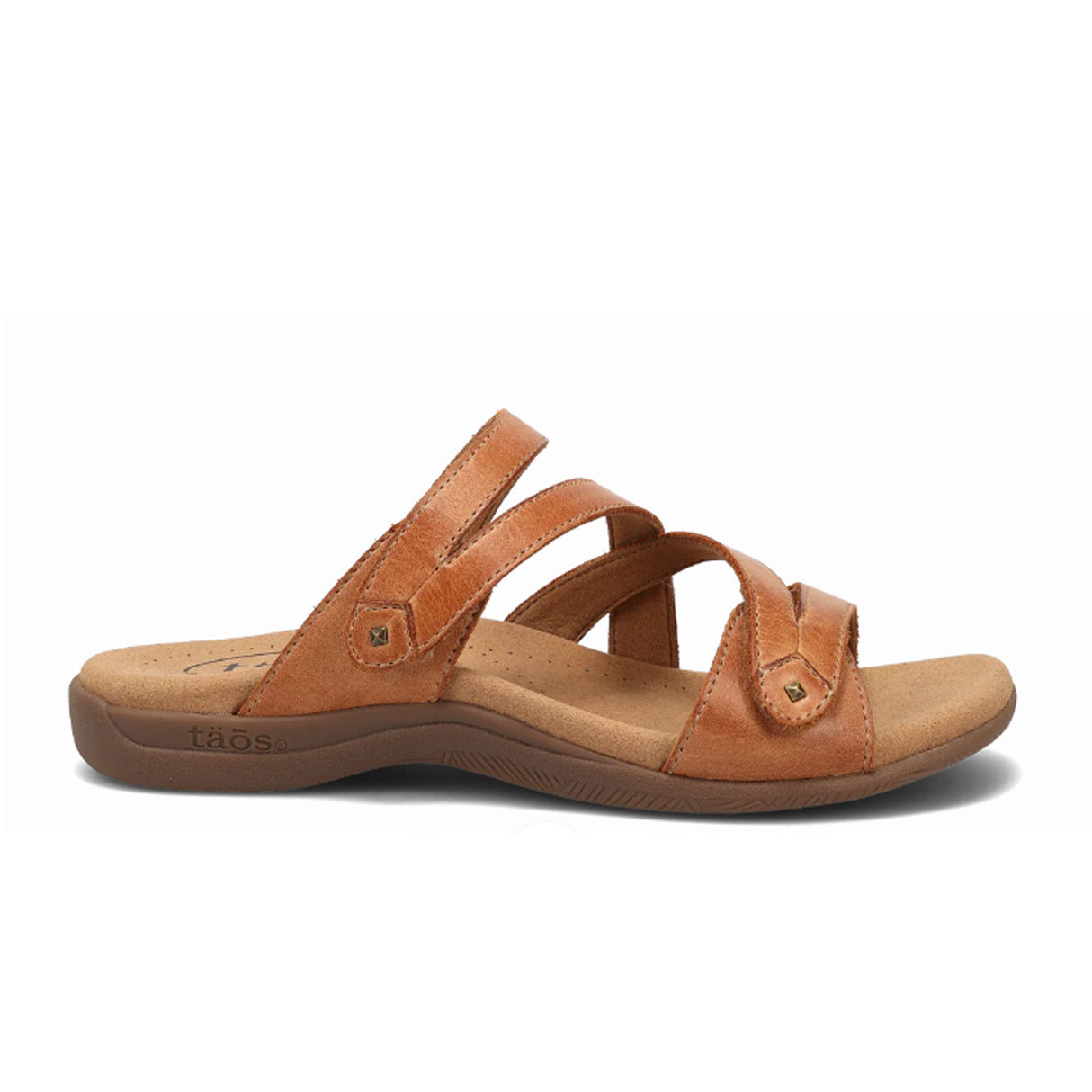 Taos Double U Slide Sandal (Women) - Caramel Sandal - Slide - The Heel Shoe Fitters