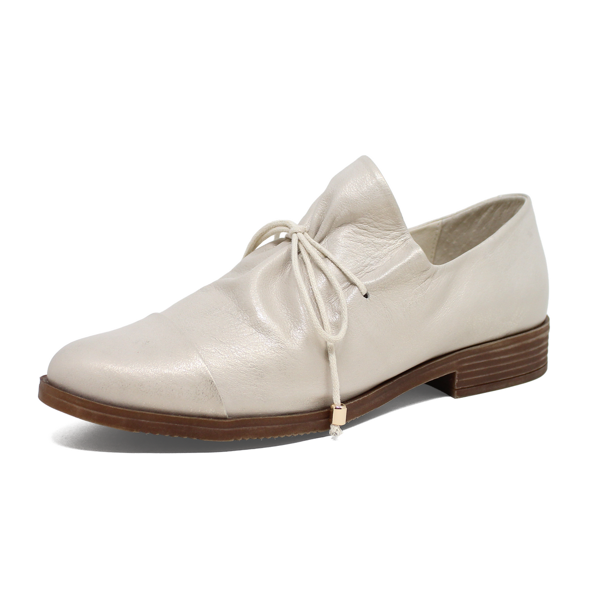Django & Juliette Kotty Slip On (Women) - Beige/Gold Washed Leather Dress-Casual - Loafer - The Heel Shoe Fitters