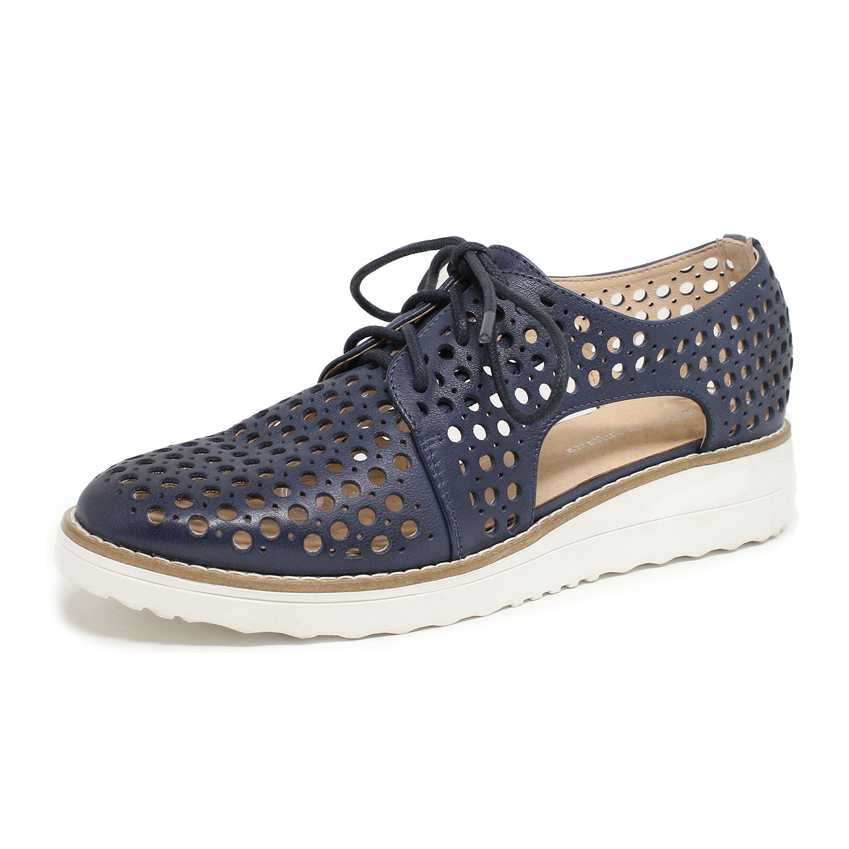 Django & Juliette On Stage Sneaker (Women) - Navy/White Athletic - Casual - Lace Up - The Heel Shoe Fitters