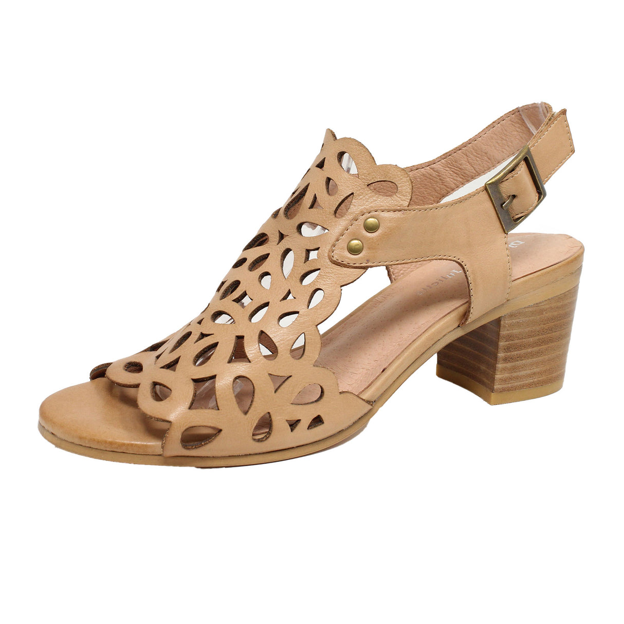 Django & Juliette Britae Heeled Sandal (Women) - Dark Tan Sandal - Heel/Wedge - The Heel Shoe Fitters