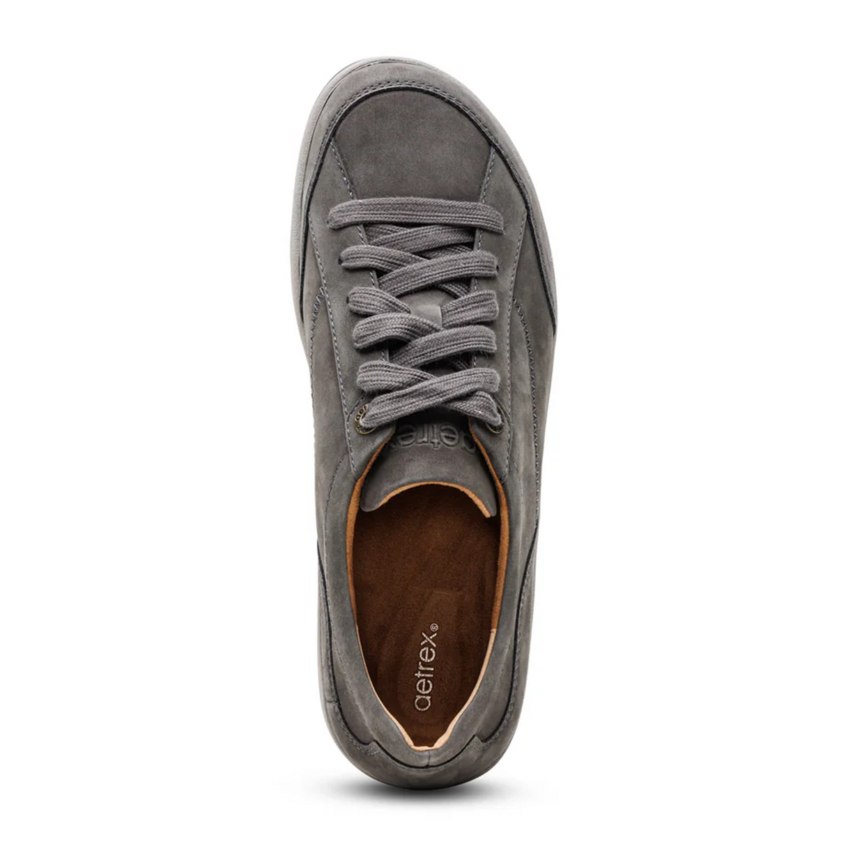 Aetrex Dahlia Sneaker (Women) - Charcoal Athletic - Casual - Lace Up - The Heel Shoe Fitters