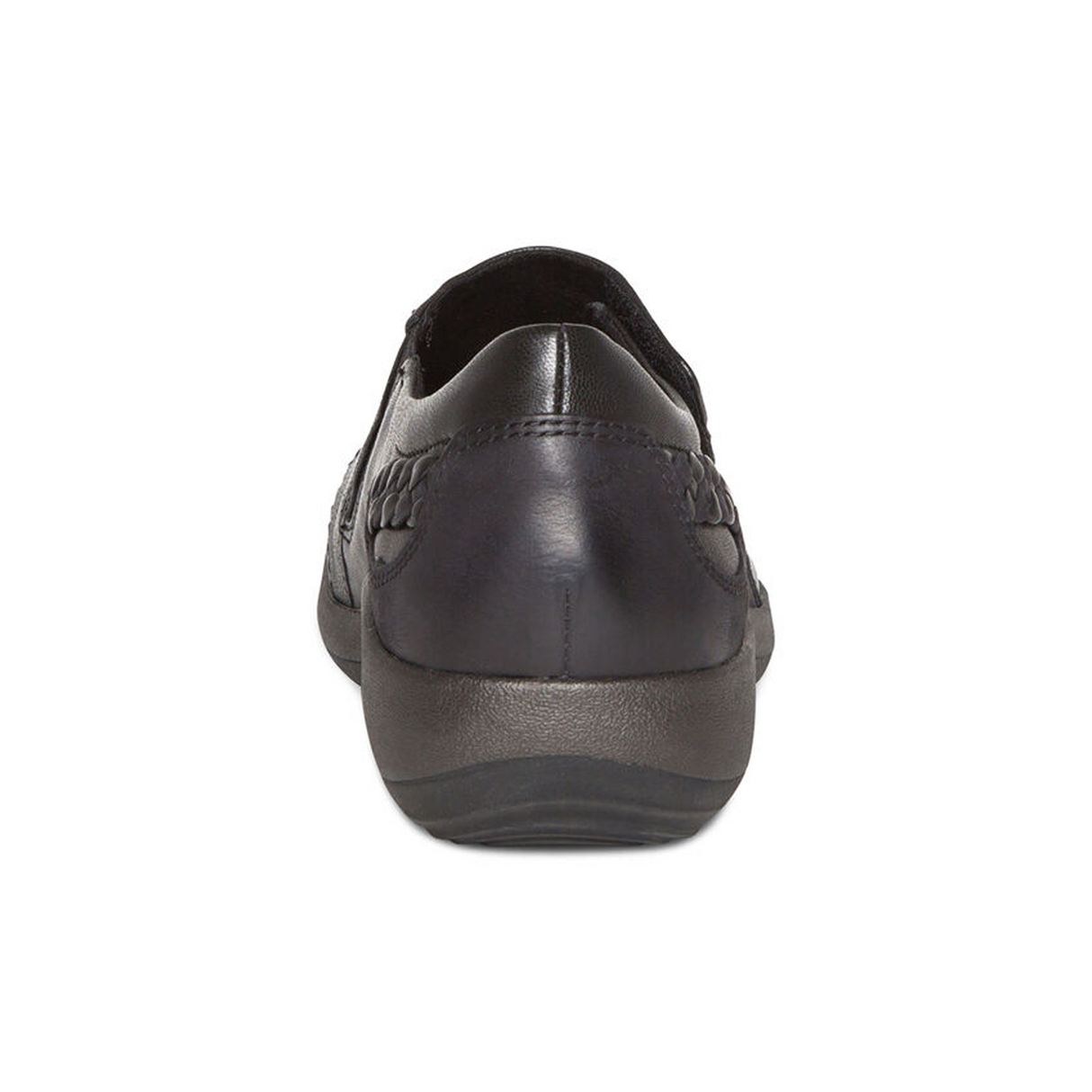Aetrex Karina Slip On (Women) - Black Leather Dress-Casual - Slip On - The Heel Shoe Fitters
