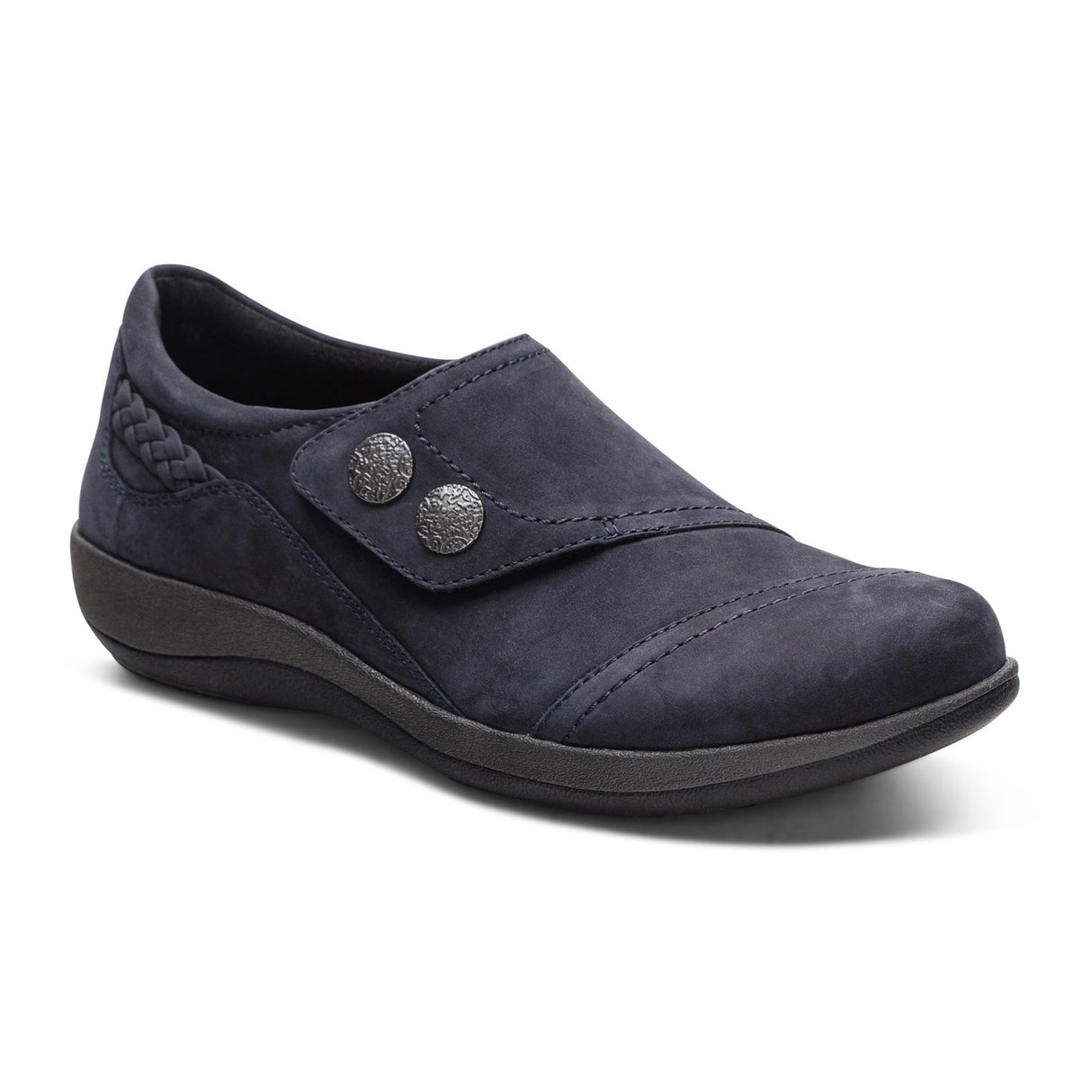 Aetrex Karina Slip On (Women) - Navy Dress-Casual - Slip On - The Heel Shoe Fitters
