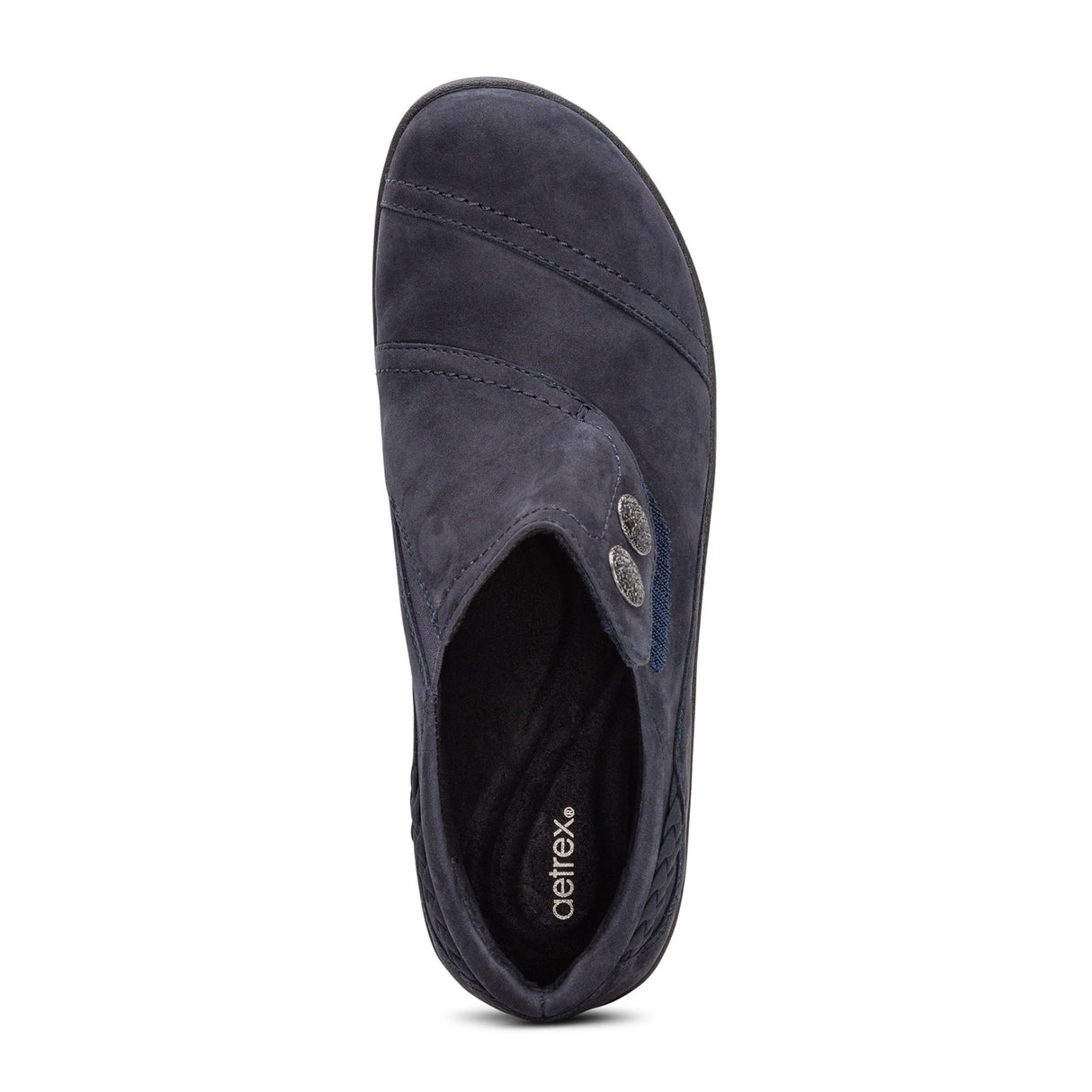 Aetrex Karina Slip On (Women) - Navy Dress-Casual - Slip On - The Heel Shoe Fitters