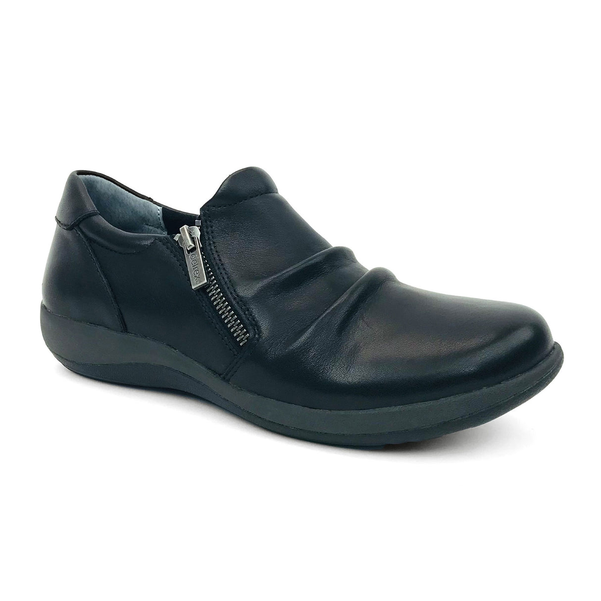 Aetrex Katie Zip Loafer (Women) - Black Dress-Casual - Loafers - The Heel Shoe Fitters